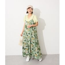 レーヨン総柄キャミワンピース