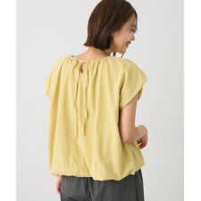 カットクレープ裾バルーンプルオーバー