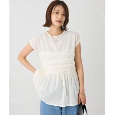 インド綿ドット刺繍ブラウス