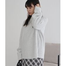 洗える／起毛クルーネックニットプルオーバー