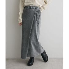 カットコーデュロイラップ風スカート