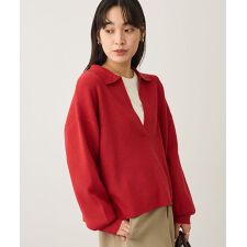 洗える／深Vネックニットプルオーバー