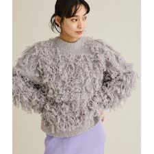洗える／ループ編みニットプルオーバー
