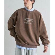 スノーウォッシュボンディング裏毛ロゴスウェット