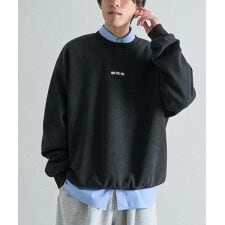 スノーウォッシュボンディング裏毛ロゴ刺繍スウェット