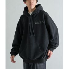 スノーウォッシュボンディング裏毛ロゴ刺繍パーカー