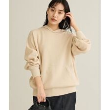 洗える／ラメスウェット風ニットプルオーバー