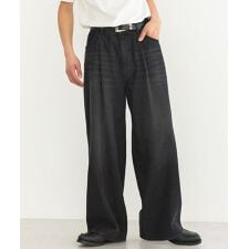 ワイドストレートデニムパンツ