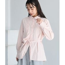 ベルト付きカシュクールシャツ