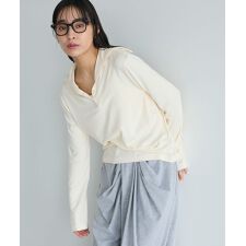 ハイネックハーフボタンプルオーバー