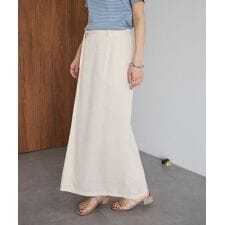 ウォッシャブル リネンライクラップ風スカート