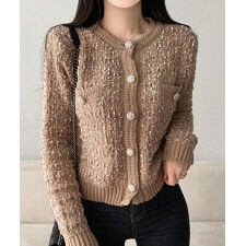 SEU(SEU)のラメツイード風カーディガン