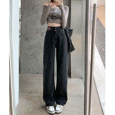 SEU(SEU)のハイウエストセミワイドデニム