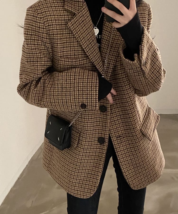 チェックオーバーテーラードジャケット | SEU | マルイウェブチャネル