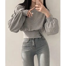 トレーナー スウェット ショート丈プルオーバー