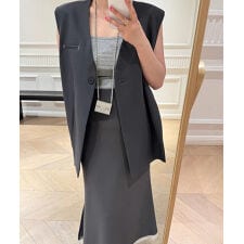 ノーカラージレ ノーカラージャケット きれいめカジュアル