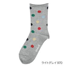 【agnes b.(アニエスベー)】 靴下 カラフルドット クルー丈 (3344-009)