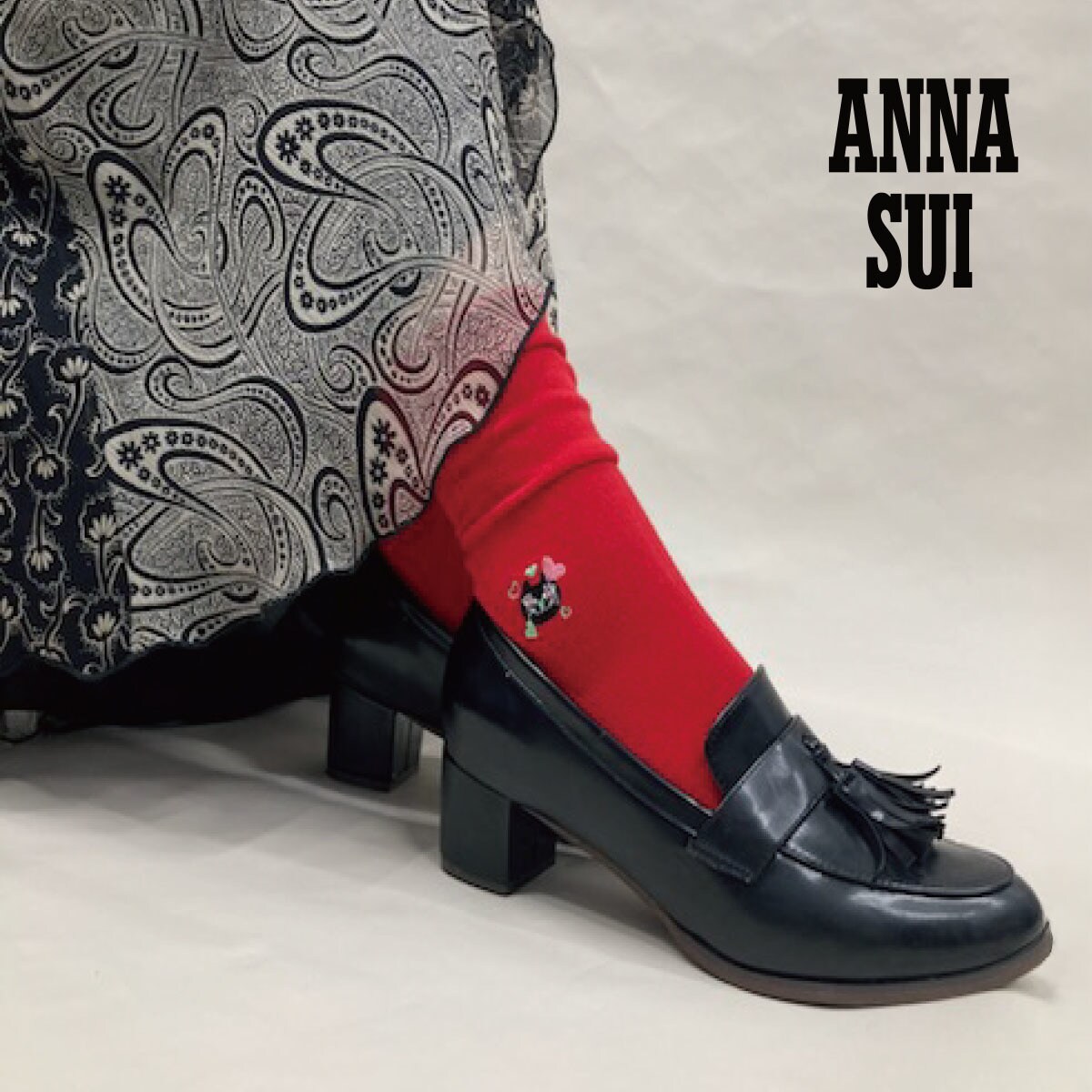 バタフライ刺繍 ラメ クルーソックス | アナ スイ(ANNA SUI) | マルイ