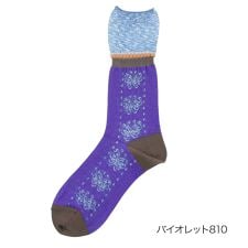 【ANNA SUI】 靴下 バタフライ柄 グラデーション クルー丈 日本製(313