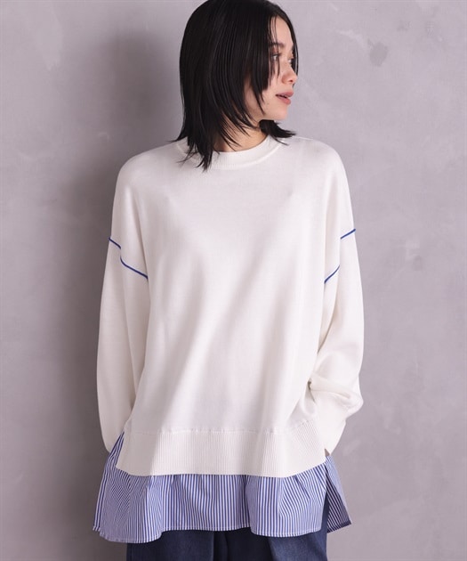重ね着風プルオーバー