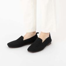 BOUQET 洗える軽量スクエアニットパンプス