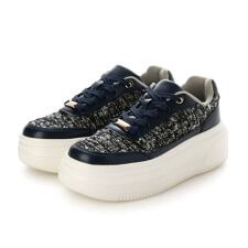 ハスキー(husky Co.Ltd.)のKITSON キットソン 厚底 ウェッジソール 軽量 レースアップ ローカットツイードスニーカー