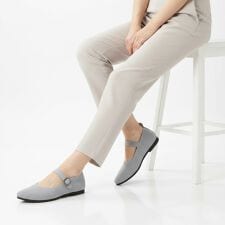 BOUQET 軽量 洗える ニットシューズ フラット メリージェンパンプス スリッポン