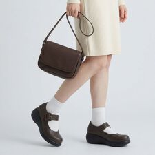 FAVOFAVO 厚底 ストラップ メリージェーン シューズ