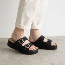 onni ELAMA ダブルバックル 厚底 プラットフォーム サンダル