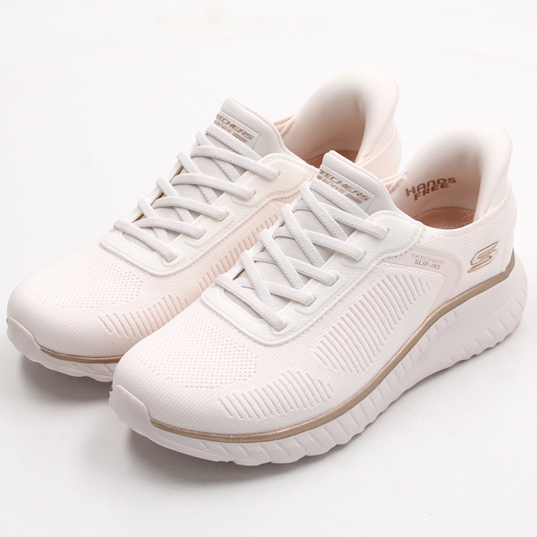 [�}���C]SKECHERS/�X�P�b�`���[�Y/�{�u�X �X�|�[�g �X�N���b�h �J�I�X/SLIP-INS/�X�P�b�`���[�Y�iSKECHERS�j WTGD �z���C�g/�S�[���h