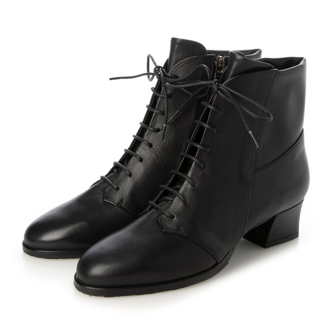 チャンキーヒールレースアップショートブーツ | ディッシー(D'ICI