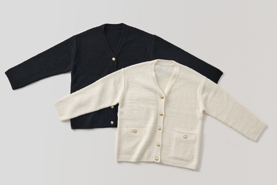 マリークワント　バイカラーセーラーカーディガン（ホワイト） マリークワント MARY QUANT バイカラーセーラー カーディガン