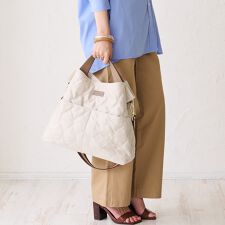 【LIZDAYS】キルティングナイロン 2WAY トートバッグ