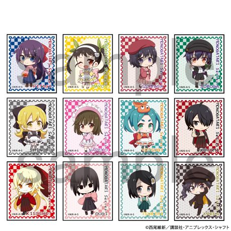 物語シリーズ】描き起こし トレーディング切手風ステッカー 全12種 