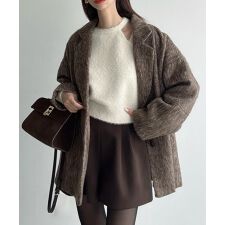 メイル(Meiru)のMeiru　コクーンスリーブシャギージャケットコート