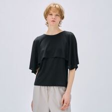 クロエンス(cloenc)の【マシンウォッシュ】ラメケーププルオーバー