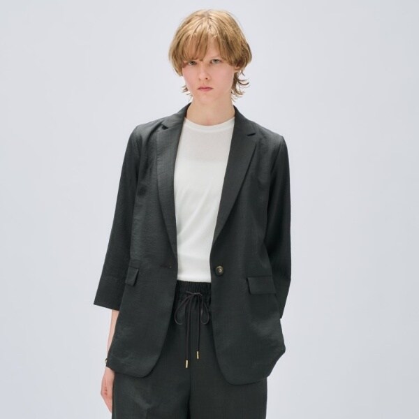 【ttt】CORNELIANI テーラードジャケット　赤　麻　シルク　50 ジャケット/アウター（レッド/赤色系・リネン・麻）ファッション