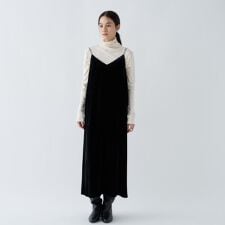 【手洗い可】ベロアキャミワンピース