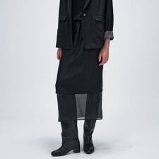 【手洗い可】シアーレイヤードスカート