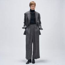 クロエンス(cloenc)のダブルタックヘリンボーンワイドパンツ