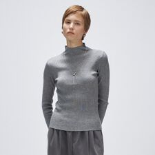 【手洗い可】シルクカシミヤ混ハイネックニット