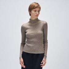 クロエンス(cloenc)の【手洗い可】シルクカシミヤ混ハイネックニット