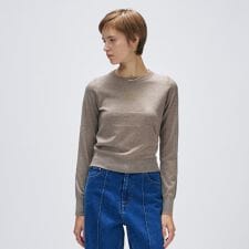 【手洗い可】シルクカシミヤ混クルーニット