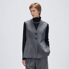 クロエンス(cloenc)の【セットアップ／マシンウォッシュ】ツイルフレアジレ