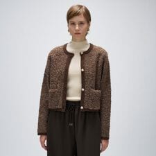 【手洗い可】ブークレニットカーディガン