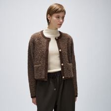 クロエンス(cloenc)の【手洗い可】ブークレニットカーディガン