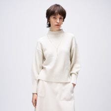 クロエンス(cloenc)の【手洗い可】ラメハイネックニットプルオーバー