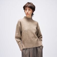 クロエンス(cloenc)の【手洗い可】ラメハイネックニットプルオーバー