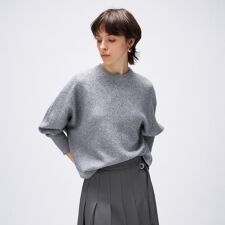 クロエンス(cloenc)の【手洗い可】ドルマンロングリブニットプルオーバー