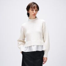 クロエンス(cloenc)の【手洗い可】ニットドッキングペプラムプルオーバー